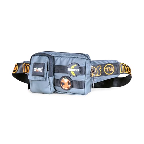 Image of Monkey Troopers Webby Waist Bag, Crossbody, Chest Bag for Men Women Girls Boys, Lightweight, Durable, Travel, Hikking, Casual, Dailyuse, Water Resistant (Grey)