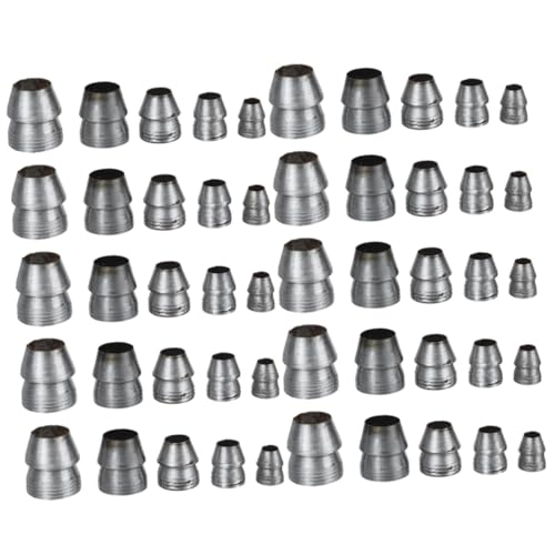 Operitacx 2 Set Set Di Cunei Rotondi Maniglia Cunei Di Sicurezza Con Manico Tondo Cunei D'ascia Spec Zeppe Rotonde Zeppa Tonda in Metallo Manico A Cuneo Ferro Da Stiro Argento 25 Pezzi * 2