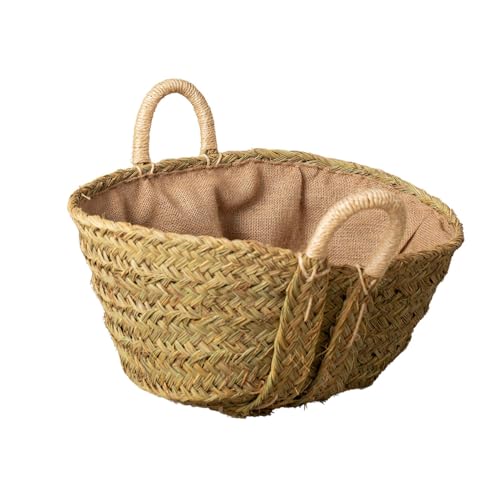 Capazo de esparto 7110F-1 - FORRADO PEQUEÑO 52 x 40 x 22 cm - Forrado Yute Interior