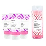 Amazon Brand - Solimo Oil-free Pink Grapefruit Facial Scrub, 2% Salicylic Acid Acne Medication &...