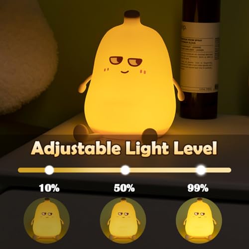 LEDHOLYT Luz noturna para crianças, linda luminária de silicone banana para quarto de bebê e criança
