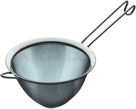 KitchenCraft KCSSCON180 Conical Sieve with Fine Mesh, Stainless Steel, 18 cm Silver