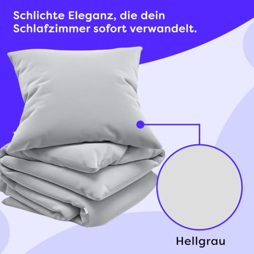 Wolkenfeld Mikrofaser Bettwäsche 135x200 cm – Kuschelig Weich, Bügelfrei & Doppelt Gebürstet – Oeko-TEX Bettwäsche-Sets… – Ansicht 2