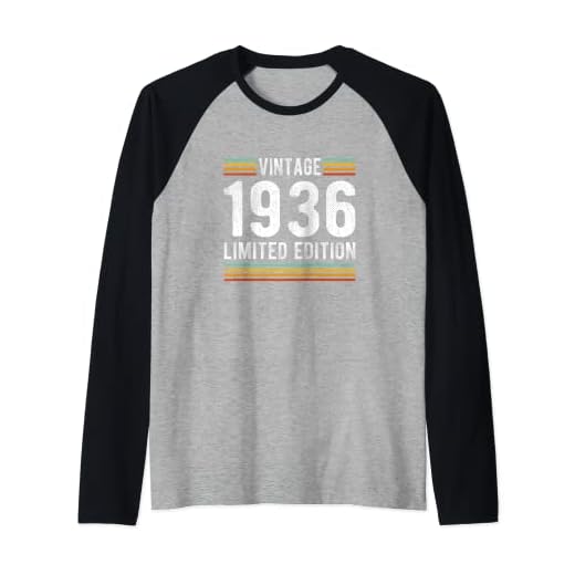 Vintage 1936 Edición Limitada 86 Años Cumpleaños 86 Camiseta Manga Raglan