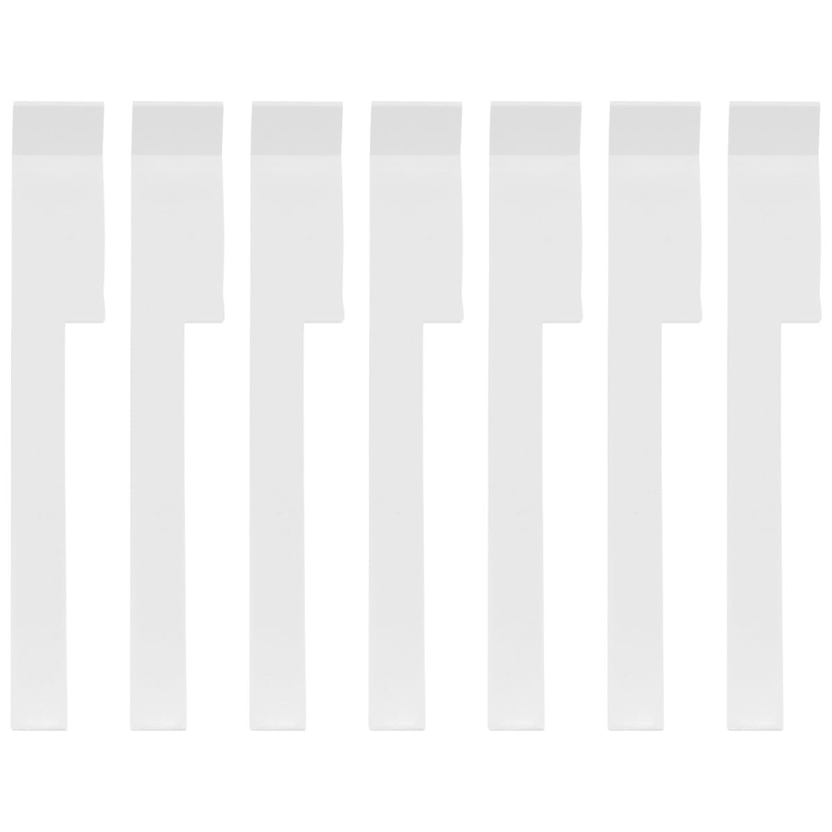 Homoyoyo Juego de 7 Tapas White para Teclas de Piano Vertical de Plástico, Fácil de Usar y Reemplazar Teclas Desgastadas o Faltantes, Accesorio Práctico para Piano
