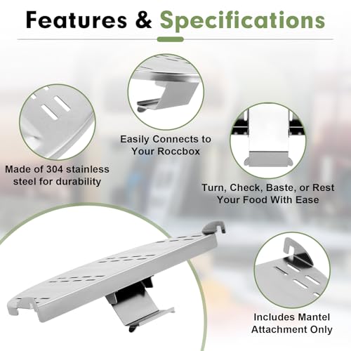 Image of Oven Shelf Compatible with Gozney roccbox Pizza Oven，Provides Space for Easy Removal, Insertion and Rotation of Pizzas and is Made of 304 Stainless Steel with Ventilation Holes