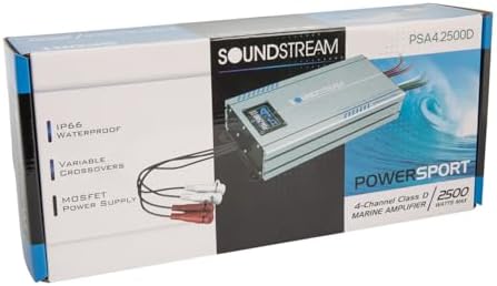 Soundstream PSA4.2500D 4채널 방수 해양 앰프 - 2500W 최대 클래스 D 앰프 | 보트, ATV, UTV, 오토바이 및 파워스포츠 오디오 시스템 | 해양 등급 성능 — 사진 7