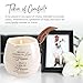Pavilion 'In Memory, A Bit of Heaven' 19177 - White Ceramic Candle with Soy Wax in a Delicate Floral Scent, Thoughtful Sympathy, Remembrance, and Condolence Gift - 8 Ounces