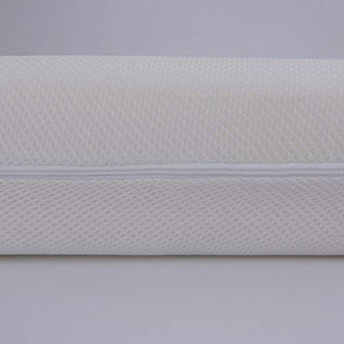 PEKITAS Materasso 3D Lettino Campeggio 60x120 cm Spessore Alto 6 cm Sfoderabile Traspirante Anti-ahogo Custodia Con Cerniera (viaggio ideale) Bianco