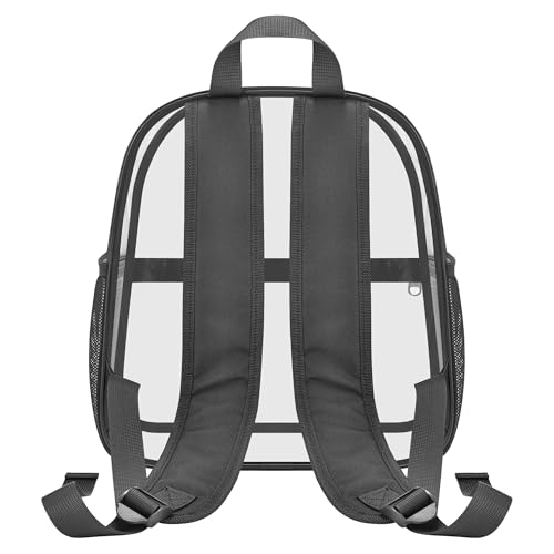 Image of Oraben Clear Backpack for Stadium Events Stadium Backpack 12x6x12 Clear Bag | 0.4mm Thick PVC, Durable Material,2 Side Pockets,Great for Park, Festivals, Sporting Events and Daily Use