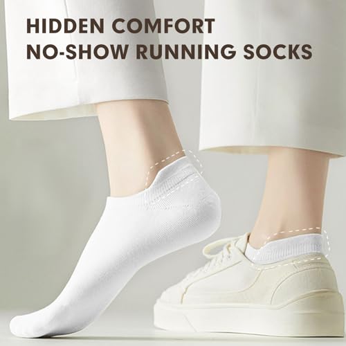 Image of Comfortable Anti-Blister Running Socks for Women 2 Pairs| Highly Elastic Non-Slip Cuff Women's Socks Low Cut With Heel Breathable Mesh & Shock Absorption