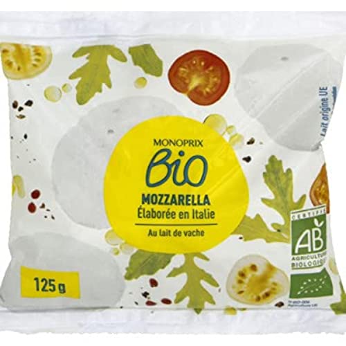 Monoprix Bio Mozzarella fabriquée en Italie - Le paquet de 125g