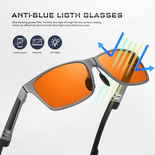 Image of Blue Light Blocking Glasses Metal Frame for Men /Woman Gaming Computer Screen Glasses