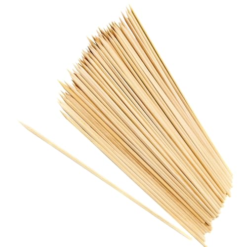 Rocky Mountain Goods Bamboo Skewers for Grilling - 100 Pcs of Long 12” Wood BBQ Skewers for Kabobs, Appetizers, Fruit, Chocolate Fountain - Heavy Duty Eco Friendly Grilling Sticks
