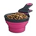 Dexas Popware for Pets Collapsible KlipScoop, 1 Cup Capacity, Gray/Pink