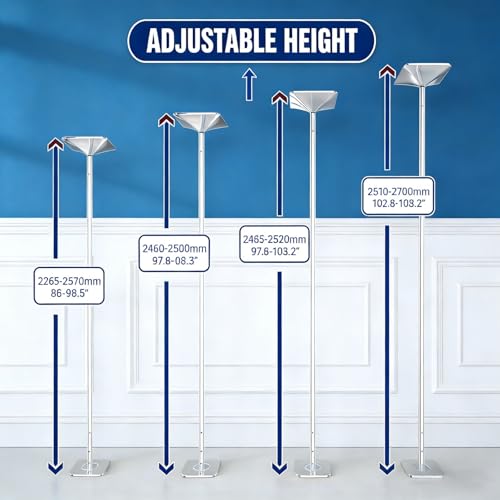 Image of Stripper Pole for Home Use, 45mm Professional Dance Pole, Rotating and Static Modes, 9-12ft Adjustable, Heavy-Duty Steel, Max Load 400 lbs