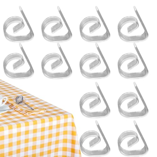 Clips de zócalo de mesa, clips de mantel | 12 piezas Primps Naps Grips | Grips de Mesa de Picnic Portátil para Picnics, Bodas, Graduación
