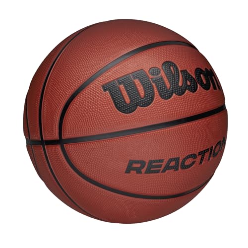 Ballon de basket Wilson Reaction en caoutchouc durable de haute qualite marron - 2