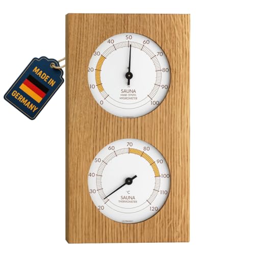 TFA Dostmann Analoges Sauna-Thermo-Hygrometer, mit Eichenrahmen, Temperatur, Luftfeuchtigkeit, hitzebeständig,L 130 x B 40 x H 242 mm TFA Dostmann Analoges Sauna-Thermo-Hygrometer, mit Eichenrahmen, Temperatur, Luftfeuchtigkeit, hitzebeständig,L 130 x B 40 x H 242 mm