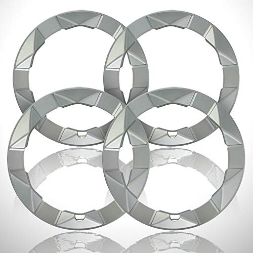 Elite Auto Chrome 4-Pack of 15' Silver Wheel Rings fit for Prius 2004-2009