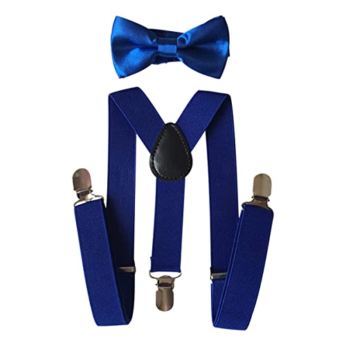 ECYC Ltd Child Kids Suspender and Bow Tie Set Y Shape Suspenders with Strong Clips Elastic Adjustable Suspenders Tuxedo Braces for Party Clothes Kids Boys Girls and Toddlers