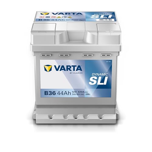 VARTA Automotive DYNAMIC SLI (B36) 12V 44Ah 420A - Nassbatterie KFZ mit Standardausstattung & ohne Start-Stopp System - Starterbatterie für einfachen Energiebedarf - Bleisäurebatterie wartungsfrei