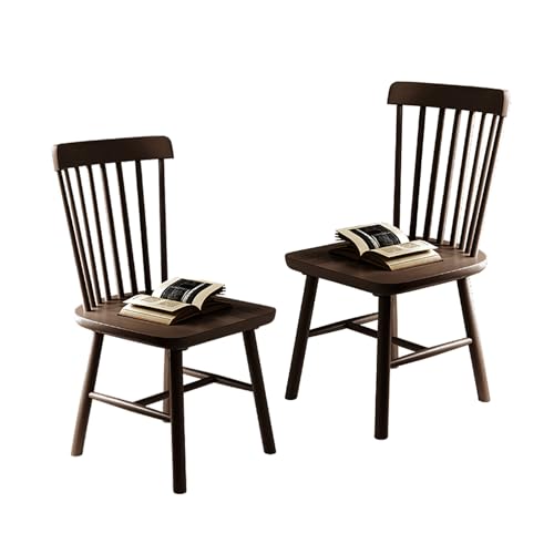 Elegante juego de 2/4 sillas de comedor de madera maciza francesa, sillas laterales sin brazos para cocina, comedor, sala de estar y muebles de restaurante