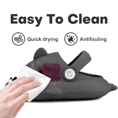 Image of Kids Shark Cloud Slides | Boys Girls Slip On Sandals | Toddler Beach Slippers | Youth Fish Flip Flops Pool Shower Shoes