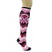 Pink Ribbon Chevron Breast Cancer Awareness Knee High Socks Sports Teams Walk