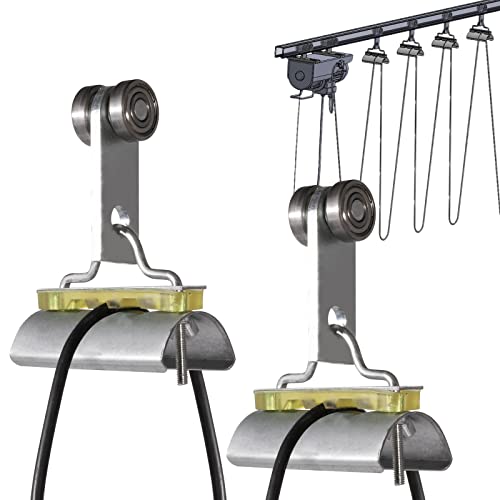 SKTREX Cable Trolley for Electric Hoist Cable,C Track Rail Festoon Cable Trolley System for Electric Crane and Electric Hoist for Unistrut 1-5/8" Wide and All 1-5/8" or Taller Strut Channel 2 PCS