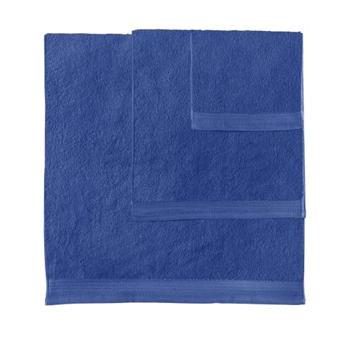 Top Towel – Premium – Große Badetücher – Badezimmerhandtücher – 2 Gesichts- oder Bidethandtücher – 30 x 50 cm – 100 % Baumwolle – 600 Gramm - Azulina