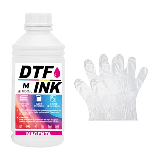 Creatorally DTF Tinte, DTF Transfertinte für Textildruck PET-Folien Thermotransfer für DTF-Drucker, Kompatibel mit i3200、DX5/DX7、5113、i4720、XP600 (Rot, 1000 ml)