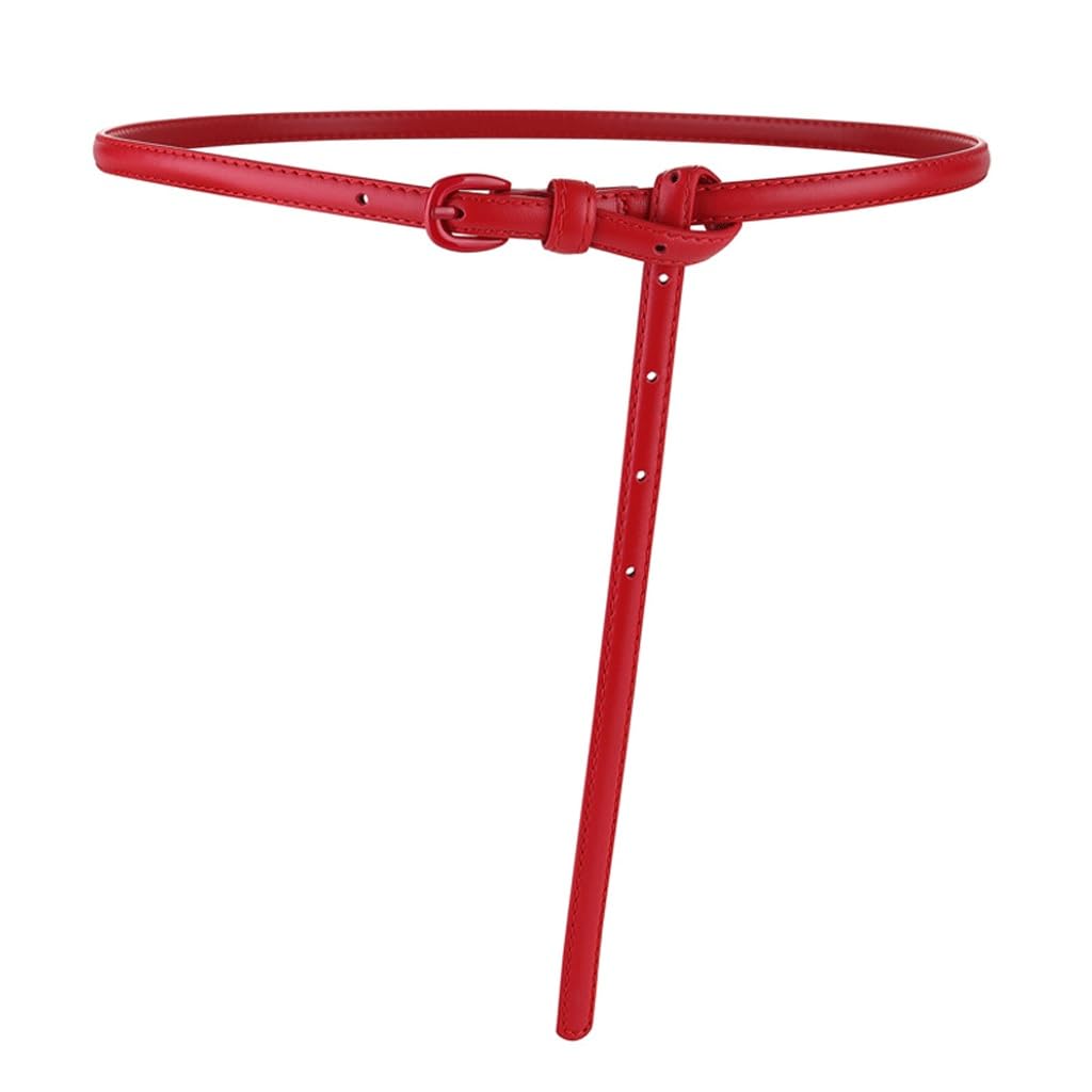 Cowhide Thin Belt for Womens Decoration Suit with Dress Shirt Waist Up Versatile Thin Belt for Womens