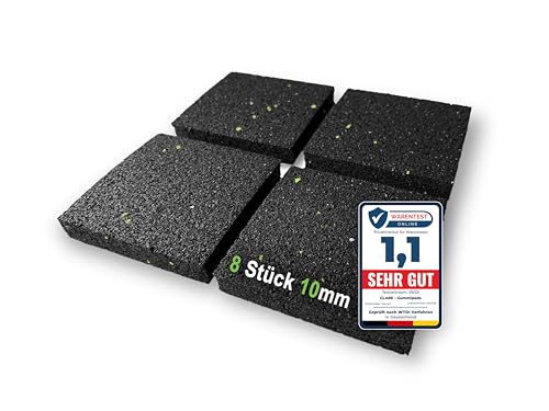 CLARE Premium Schwingungsdämpfer als Waschmaschinenunterlage & Vibrationsdämpfer | Anti-Rutsch-Pads 90x90mm | weniger Lärm & Bewegung | Antivibrationsmatte für Lautsprecher, 3D Drucker | 8 Stück 10mm CLARE Premium Schwingungsdämpfer als Waschmaschinenunterlage & Vibrationsdämpfer | Anti-Rutsch-Pads 90x90mm | weniger Lärm & Bewegung | Antivibrationsmatte für Lautsprecher, 3D Drucker | 8 Stück 10mm