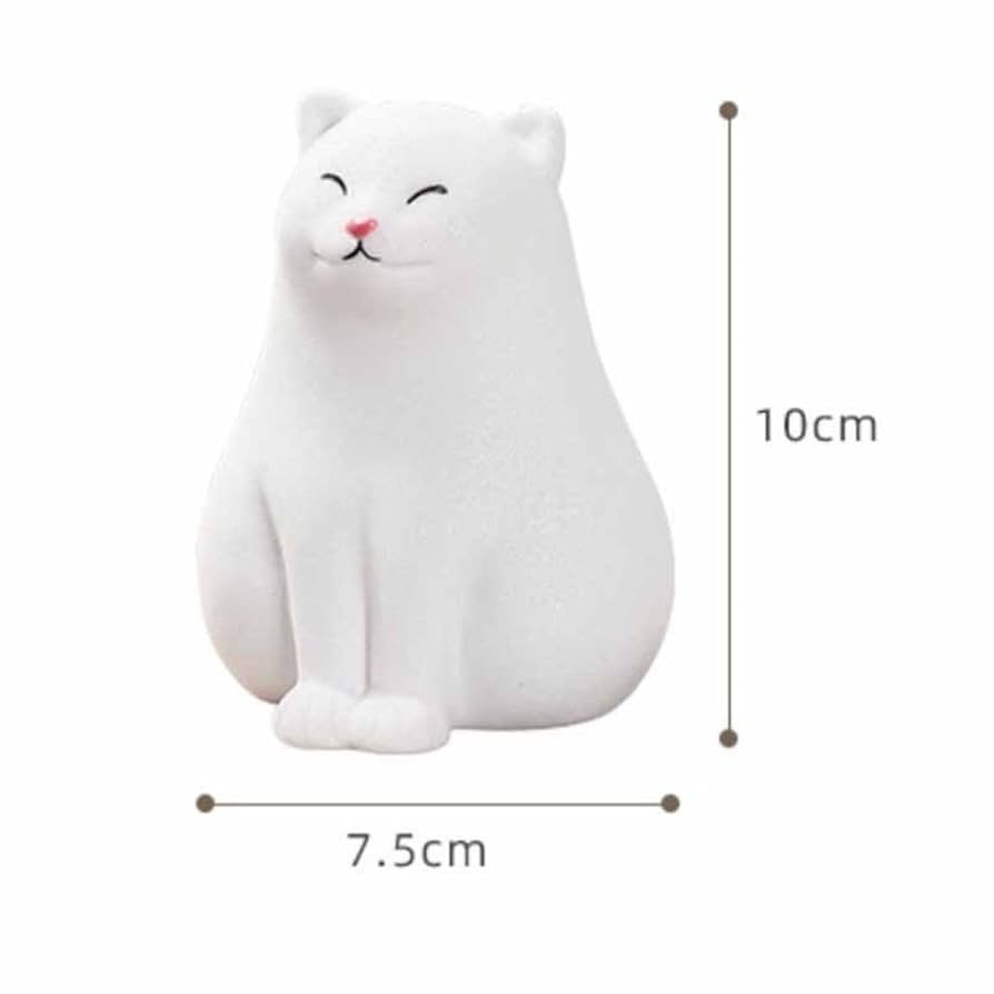 ネコ　猫　白猫　陶器　オブジェ　置物　インテリア　工芸品　美術品　A1229 Amazon.co.jp: アンティーク家具 雑貨 北欧ヴィンテージ 白猫