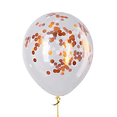 Image of GAKA Orange Confetti and White Balloons 12 Inch 3 Style Pack of 50,Party helium balloon Party Decorations Supplies