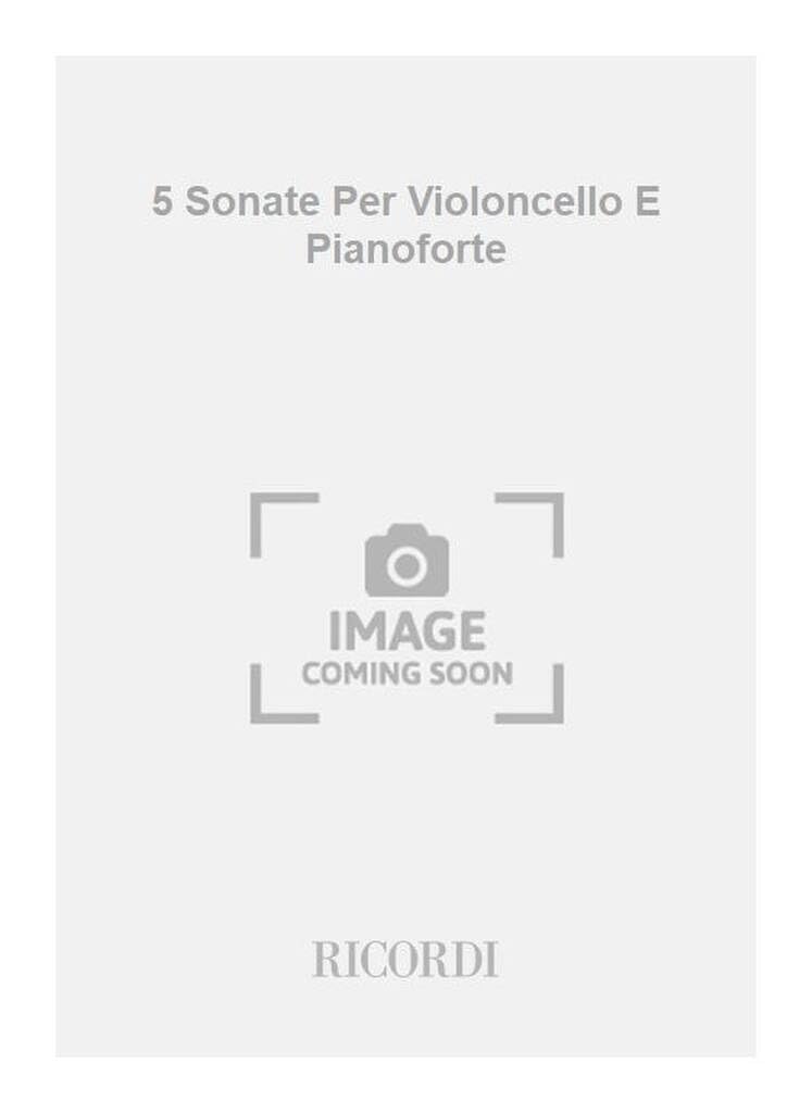 5 Sonate Per Violoncello E Pianoforte de Beethoven : Partition complète pour duo