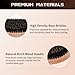 360 Curved Wave Brush For Men & Beard - Soft Hard Palm Wave Hair Brushes Wave Styler Great for Wolfing - Made with Beech Mix Nature Boar Bristle Brush for Barbers & Daily Use Black Hair (Coffee)