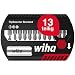 Produktbild Wiha Bit Set FlipSelector Standard 13-tlg. I 25 mm Pozidriv, TORX 1/4" I magnetischer Bithalter I Öffnen per Knopfdruck (39040)