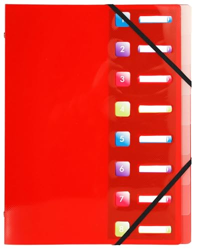 Trieur 8 compartiments A4 Exacompta Crystal en carton de 10 pour trier vos documents