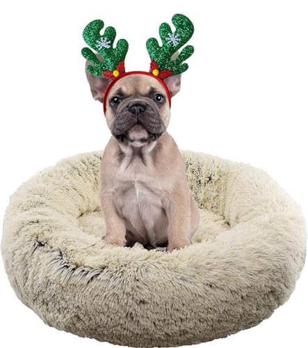 FuzzBall-Fluffy-Luxe-Pet-Bed-Calming-Donut-Cuddler--Machine-Washable-Waterproof-Base-Anti-Slip-for-Small-Dogs-and-Cats-up-to-25lbs