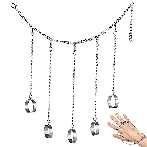 Buy Happyyami Chain Ring, Punk Layered Chain Tassel Bracelet with Slave