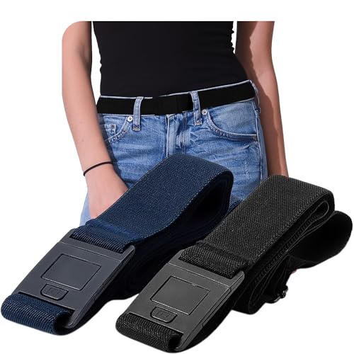 Image of Womens Belts for Jeans, Invisible Flat Buckle Belt, Adjustable Stretch Fit | Adjustable Invisible Belt with Flat Buckle, No Bulge, Comfortable All Day Fit for Jeans, Pants and Dress