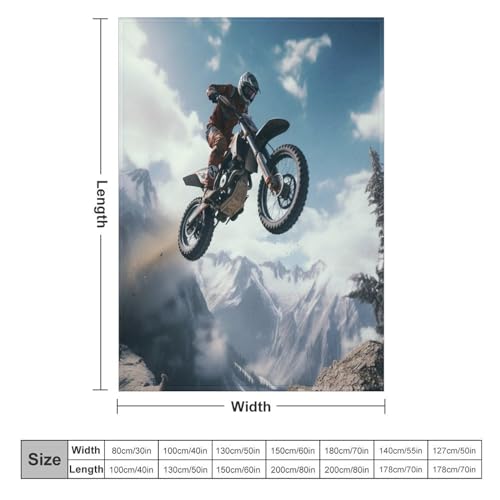 Couverture polaire motocross douce de qualité supérieure pour lit - 6