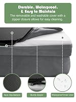 Spotted Play Orthopedic Dog Bed with Sides - Dog Sofa Beds for Medium Dogs, Supportive Foam Pet Couch Bed with Washable Removable Cover, Waterproof Lining and Non-Slip Bottom, Grey - M — image 6