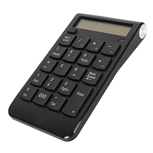 ZIZEV Number Pad, ABS Plug and Play USB Number Pad 32.8ft Effective Distance Low Noise Black 19 Keys for Desktop