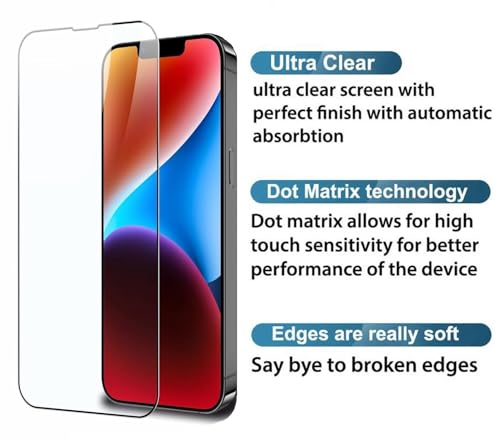 Image of Tempered Glass Screen Protector Compatible for iPhone 13 mini with Edge to Edge Coverage and Easy Installation Kit, Pack of 1, Black