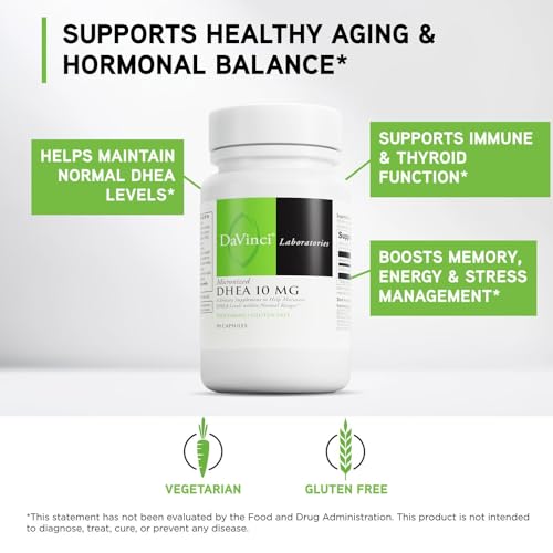 DAVINCI Labs Micronized DHEA 10mg, 90 Capsules - image 3