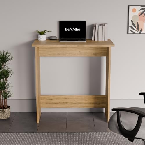 Image of beAAtho Apex Desk for Home Office & Study | Multipurpose Engineered Wood Table with Spacious Top,Premium Finish, Sturdy Legs & Easy DIY Assembly (Beige)