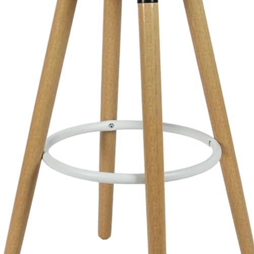 Image of Creative Bar Stool Eiffel Natural Wood Bar Stool - 28 Inch Seat Height Living Rooms, Dining Rooms, Lobby, Reception| (Pack of 2) | (Black)